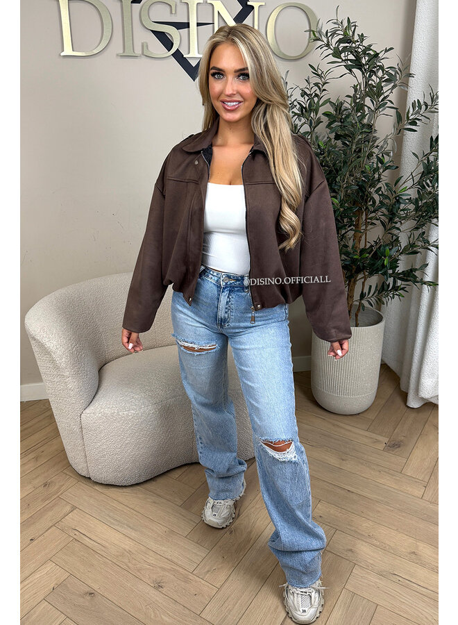 CHOCO - 'ROSIE V2 JACKET' - SUEDE BOMBER JACKET