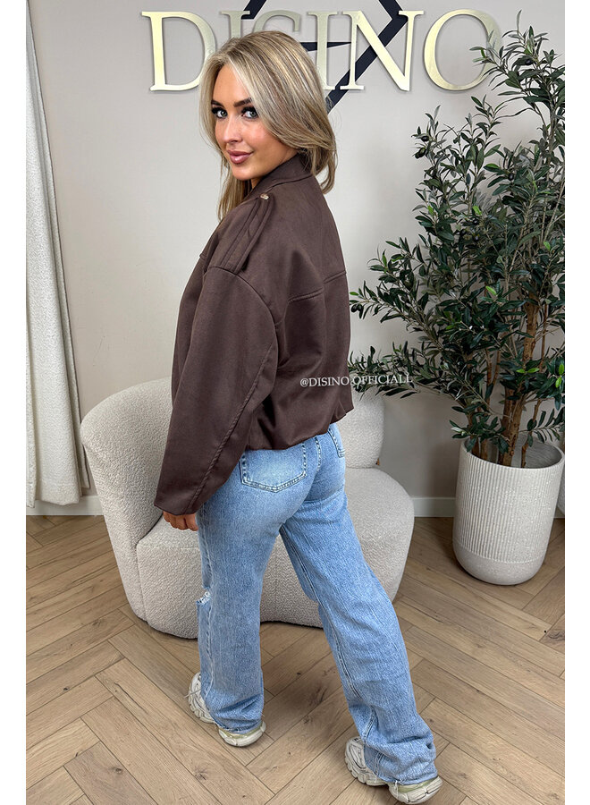 CHOCO - 'ROSIE V2 JACKET' - SUEDE BOMBER JACKET