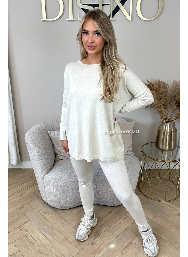BEIGE - 'KAYLEE' - FASHIONABLE SOFT COMFY SET