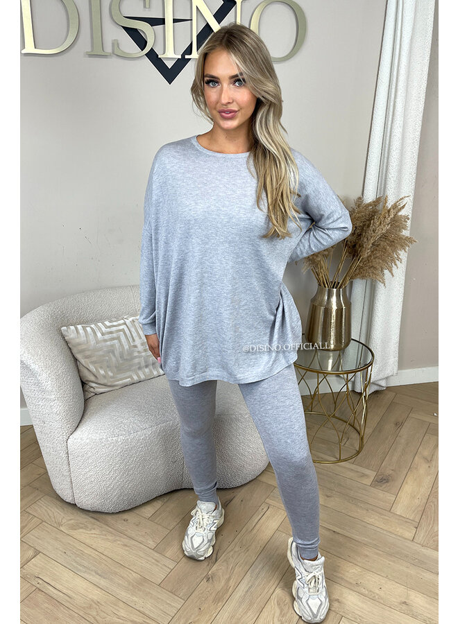 GREY - 'KAYLEE' - FASHIONABLE SOFT COMFY SET