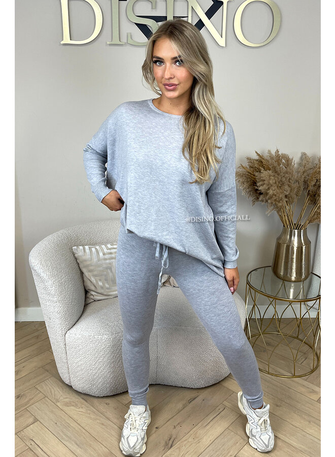 GREY - 'KAYLEE' - FASHIONABLE SOFT COMFY SET