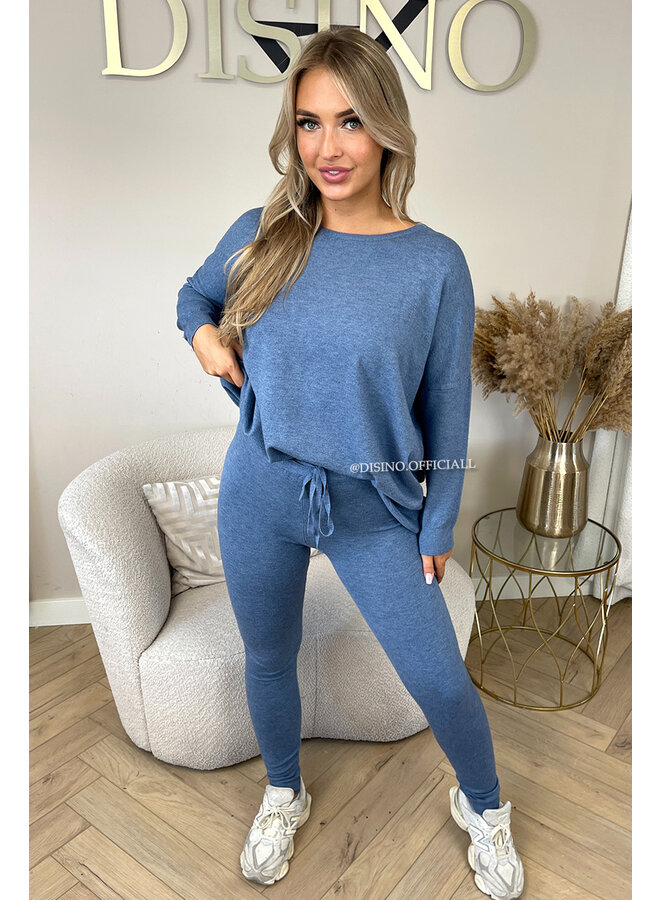 JEANS BLUE - 'KAYLEE' - FASHIONABLE SOFT COMFY SET