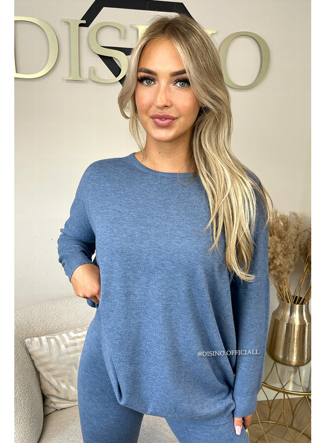 JEANS BLUE - 'KAYLEE' - FASHIONABLE SOFT COMFY SET