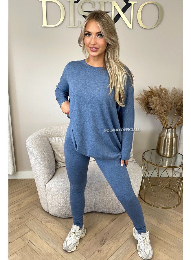 JEANS BLUE - 'KAYLEE' - FASHIONABLE SOFT COMFY SET