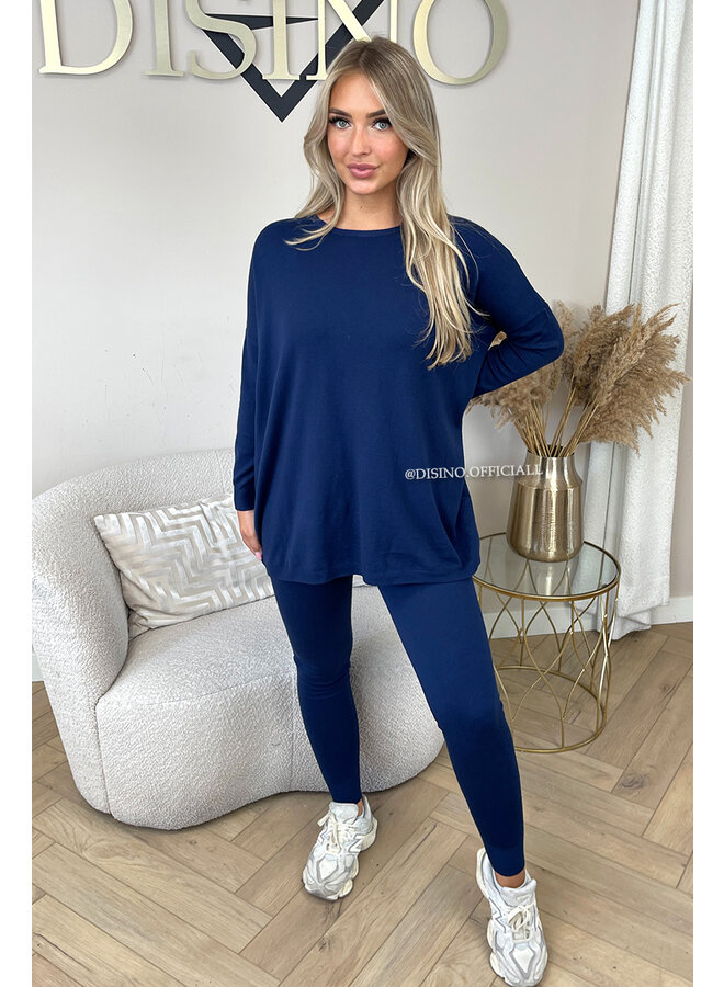 NAVY BLUE - 'KAYLEE' - FASHIONABLE SOFT COMFY SET