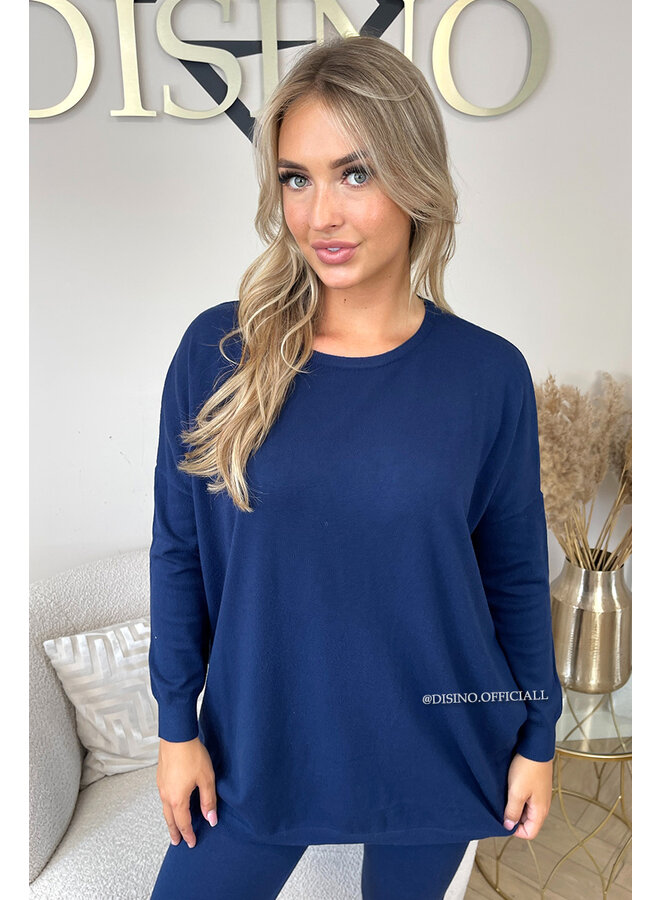 NAVY BLUE - 'KAYLEE' - FASHIONABLE SOFT COMFY SET