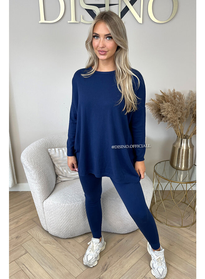 NAVY BLUE - 'KAYLEE' - FASHIONABLE SOFT COMFY SET