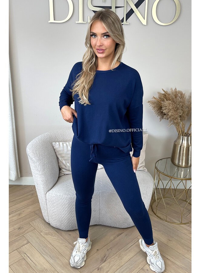 NAVY BLUE - 'KAYLEE' - FASHIONABLE SOFT COMFY SET
