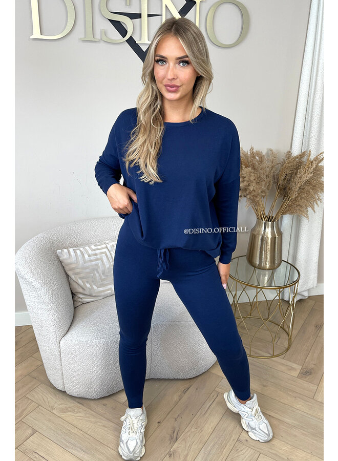 NAVY BLUE - 'KAYLEE' - FASHIONABLE SOFT COMFY SET