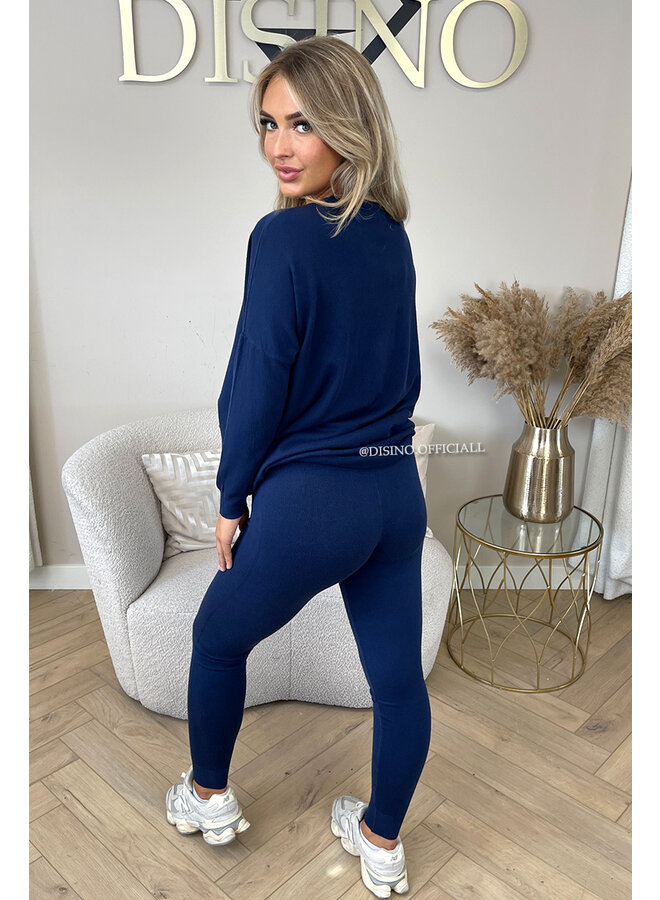 NAVY BLUE - 'KAYLEE' - FASHIONABLE SOFT COMFY SET