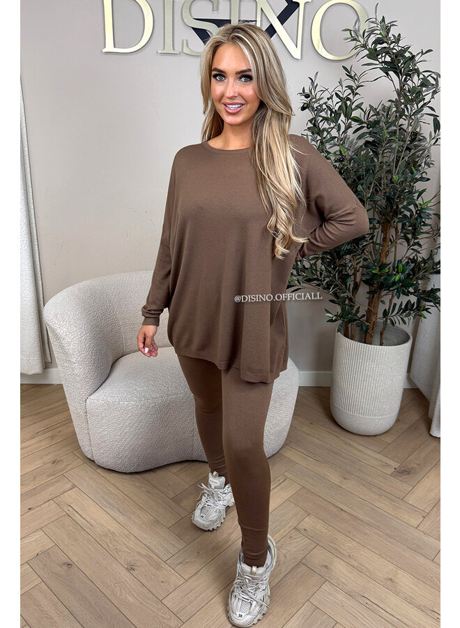 TAUPE - 'KAYLEE' - FASHIONABLE SOFT COMFY SET