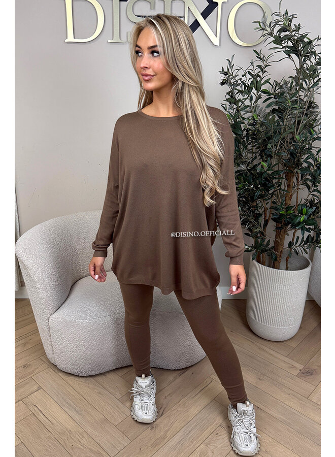 TAUPE - 'KAYLEE' - FASHIONABLE SOFT COMFY SET