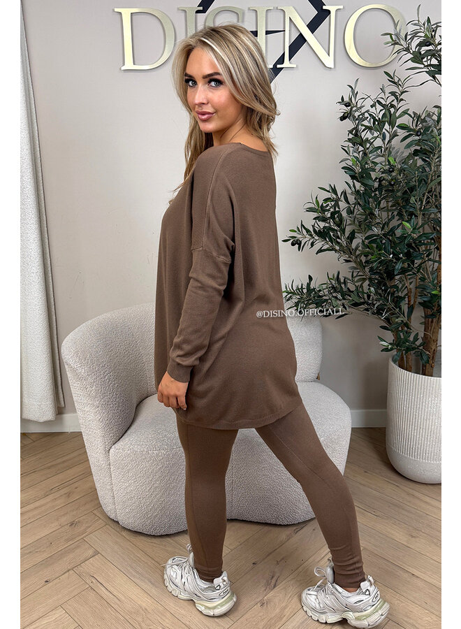 TAUPE - 'KAYLEE' - FASHIONABLE SOFT COMFY SET