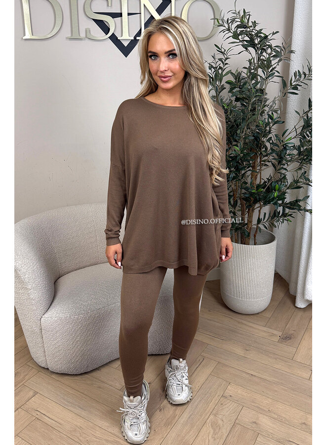 TAUPE - 'KAYLEE' - FASHIONABLE SOFT COMFY SET