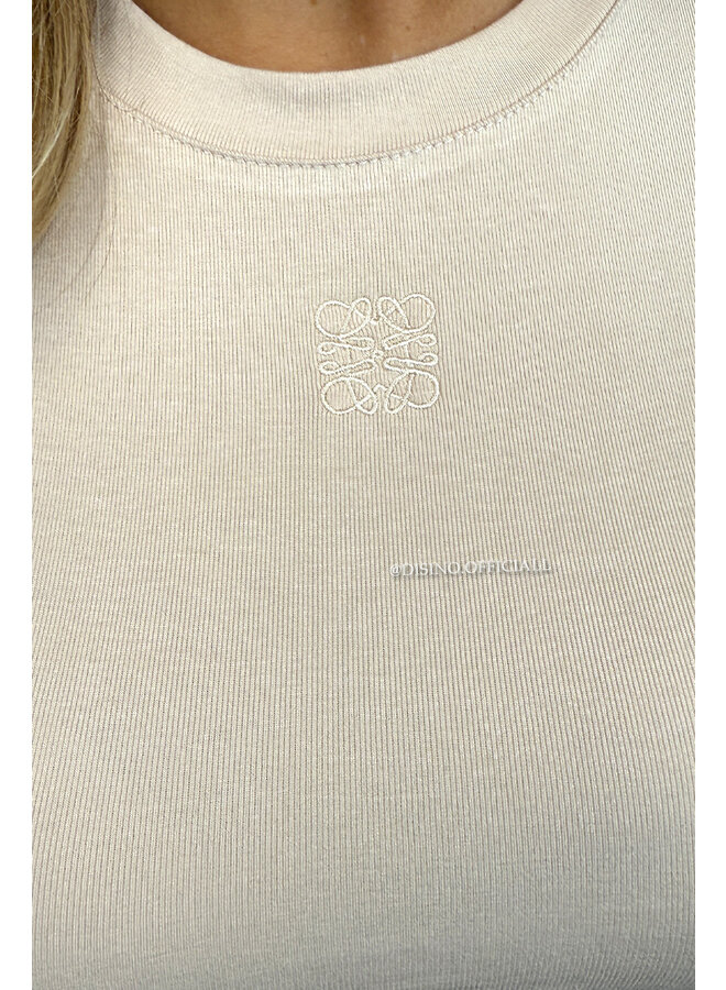 BEIGE - 'LOUIE TOP' - DESIGNER INSPIRED LONGSLEEVE TOP