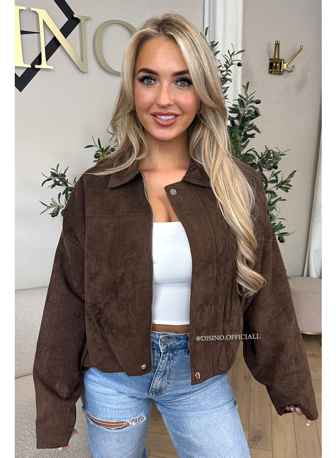 CHOCO - 'ROSIE JACKET' - PREMIUM QUALITY SUEDE BOMBER JACKET