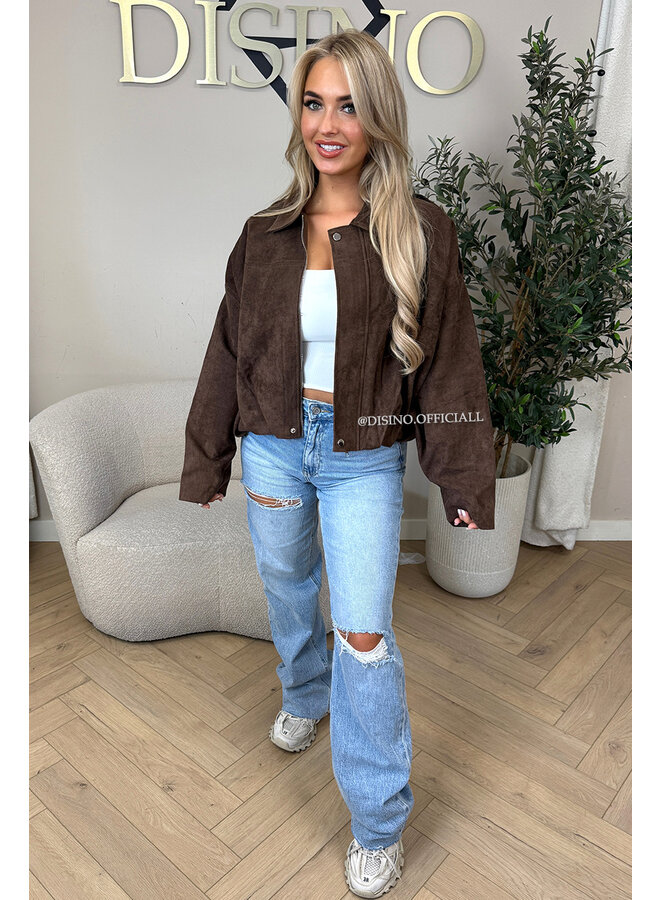 CHOCO - 'ROSIE JACKET' - PREMIUM QUALITY SUEDE BOMBER JACKET