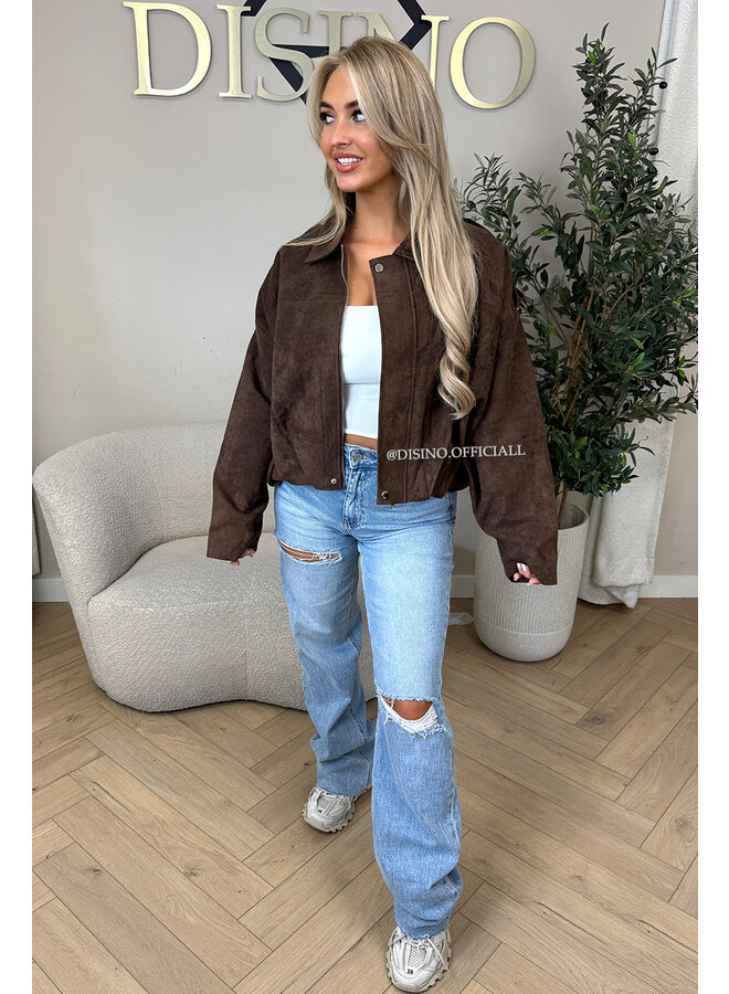 CHOCO - 'ROSIE JACKET' - PREMIUM QUALITY SUEDE BOMBER JACKET