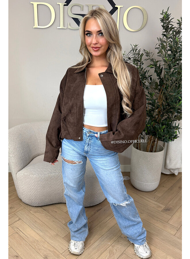 CHOCO - 'ROSIE JACKET' - PREMIUM QUALITY SUEDE BOMBER JACKET