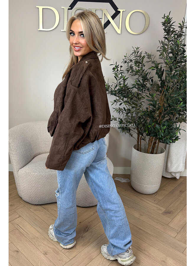 CHOCO - 'ROSIE JACKET' - PREMIUM QUALITY SUEDE BOMBER JACKET