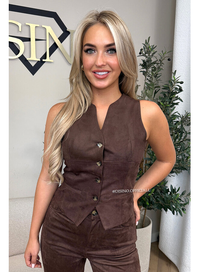CHOCO - 'NALEYA GILET' - SUEDE GILET TOP