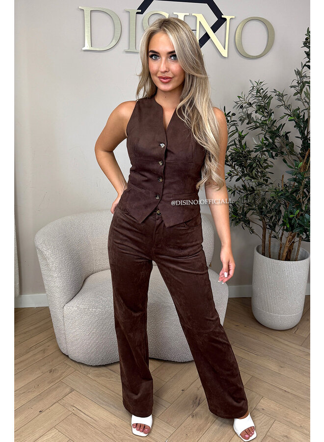 CHOCO - 'NALEYA GILET' - SUEDE GILET TOP