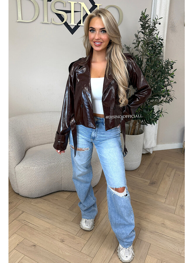 CHOCO - 'ROXANE BIKER JACKET' - PRETTY LAQUÉ BIKER JACKET