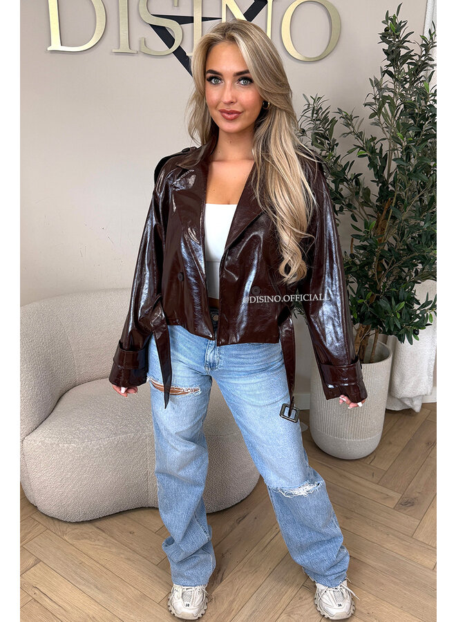 CHOCO - 'ROXANE BIKER JACKET' - PRETTY LAQUÉ BIKER JACKET