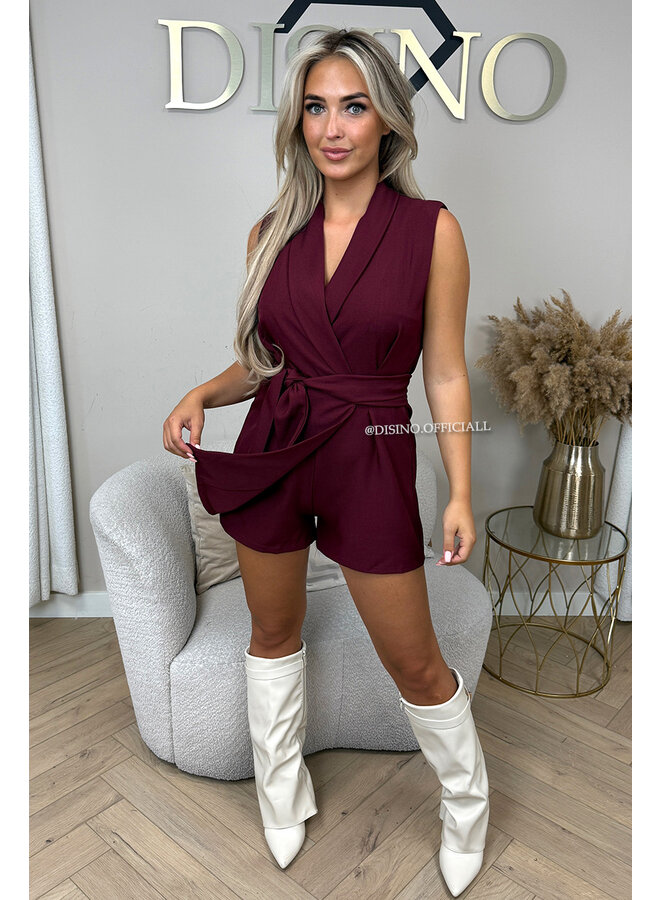 BORDEAUX - 'LOUANA PLAYSUIT' - CLASSY PLAYSUIT