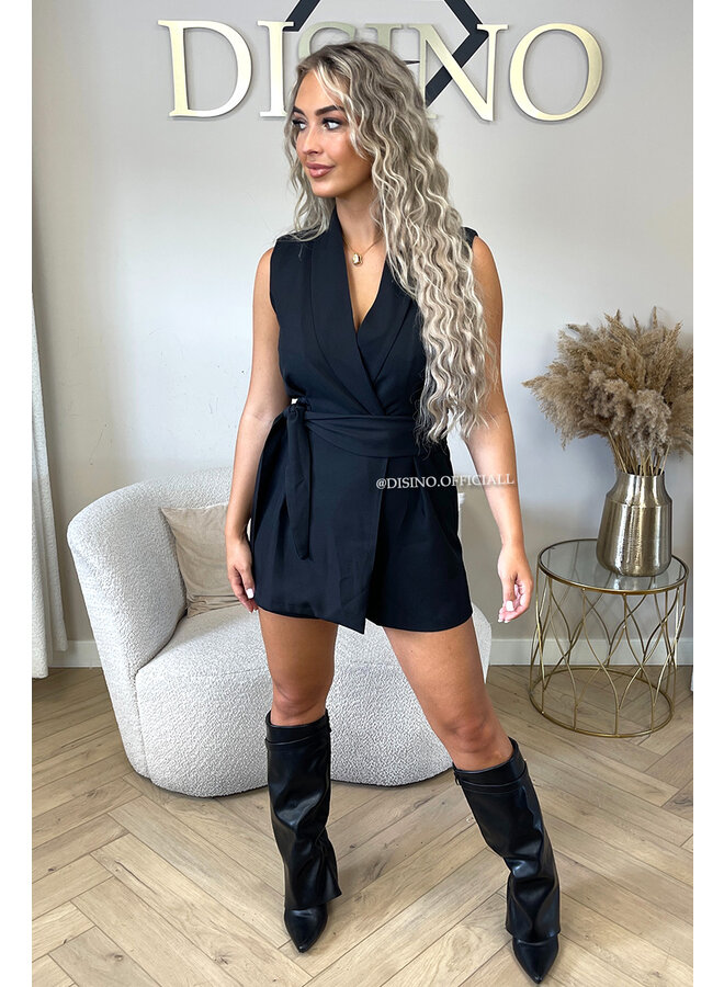 BLACK - 'LOUANA PLAYSUIT' - CLASSY PLAYSUIT