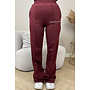 BORDEAUX - 'EVI COMFY PANTS' - PREMIUM QUALITY WIDE LEG JOGGER PANTS