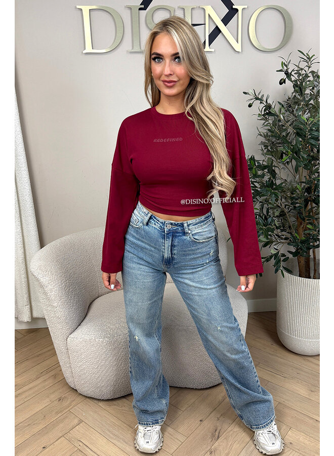 BORDEAUX - 'SNATCHED LONGSLEEVE' - PREMIUM QUALITY REDEFINED LONGSLEEVE  TOP