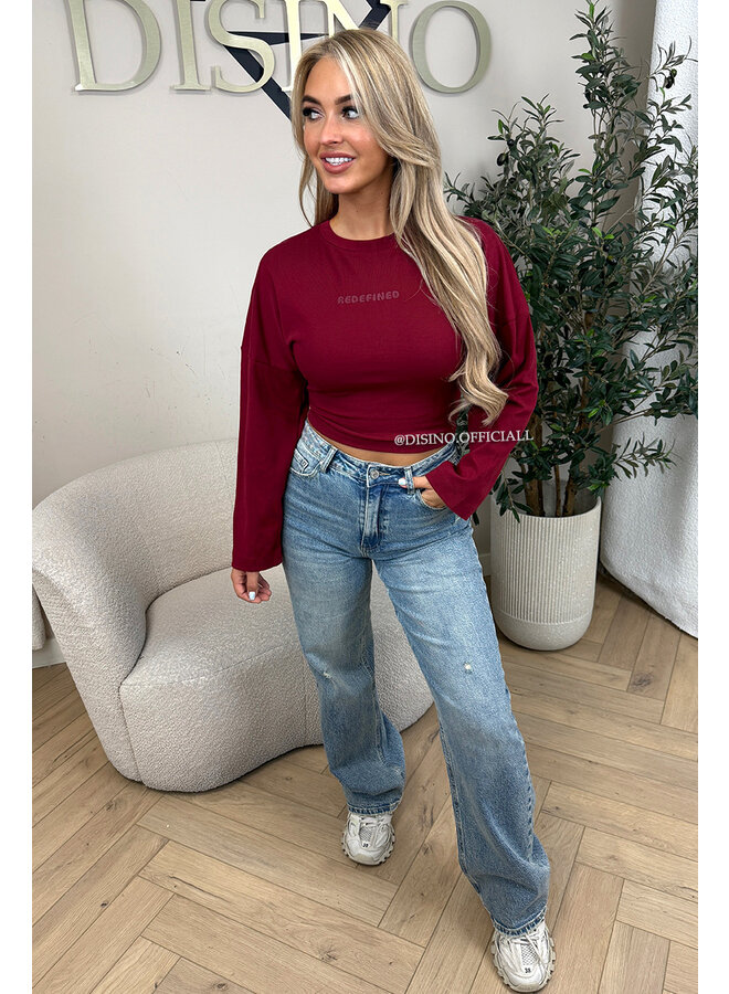 BORDEAUX - 'SNATCHED LONGSLEEVE' - PREMIUM QUALITY REDEFINED LONGSLEEVE  TOP