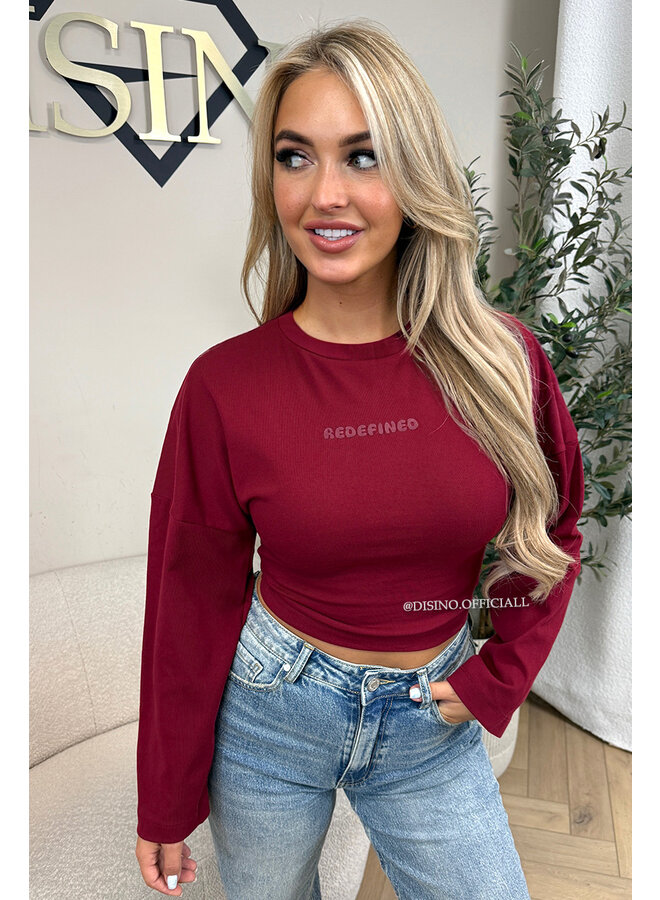 BORDEAUX - 'SNATCHED LONGSLEEVE' - PREMIUM QUALITY REDEFINED LONGSLEEVE  TOP