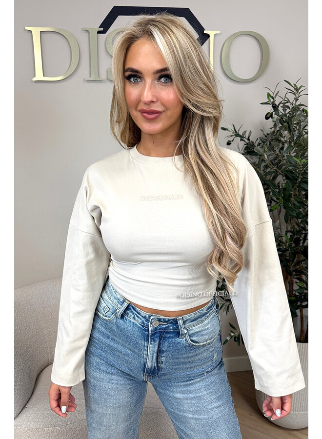 BEIGE - 'SNATCHED LONGSLEEVE' - PREMIUM QUALITY REDEFINED LONGSLEEVE TOP