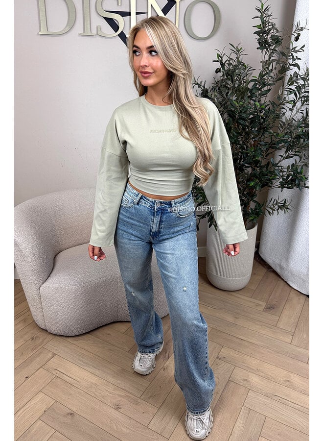 SAGE GREEN - 'SNATCHED LONGSLEEVE' - PREMIUM QUALITY REDEFINED LONGSLEEVE  TOP