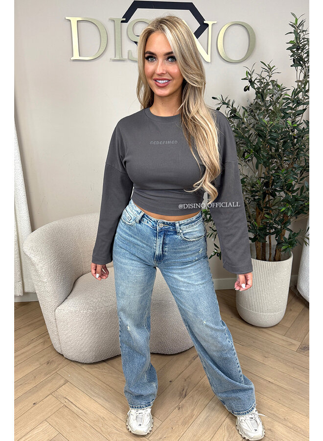 GREY - 'SNATCHED LONGSLEEVE' - PREMIUM QUALITY REDEFINED LONGSLEEVE TOP