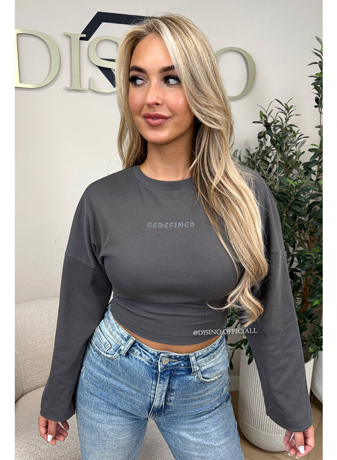 GREY - 'SNATCHED LONGSLEEVE' - PREMIUM QUALITY REDEFINED LONGSLEEVE TOP