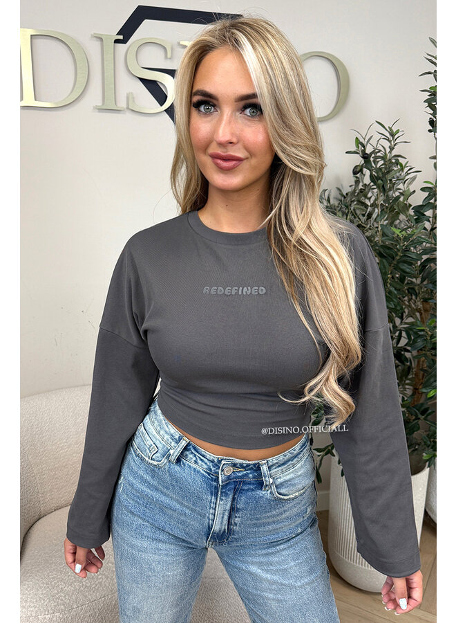 GREY - 'SNATCHED LONGSLEEVE' - PREMIUM QUALITY REDEFINED LONGSLEEVE TOP