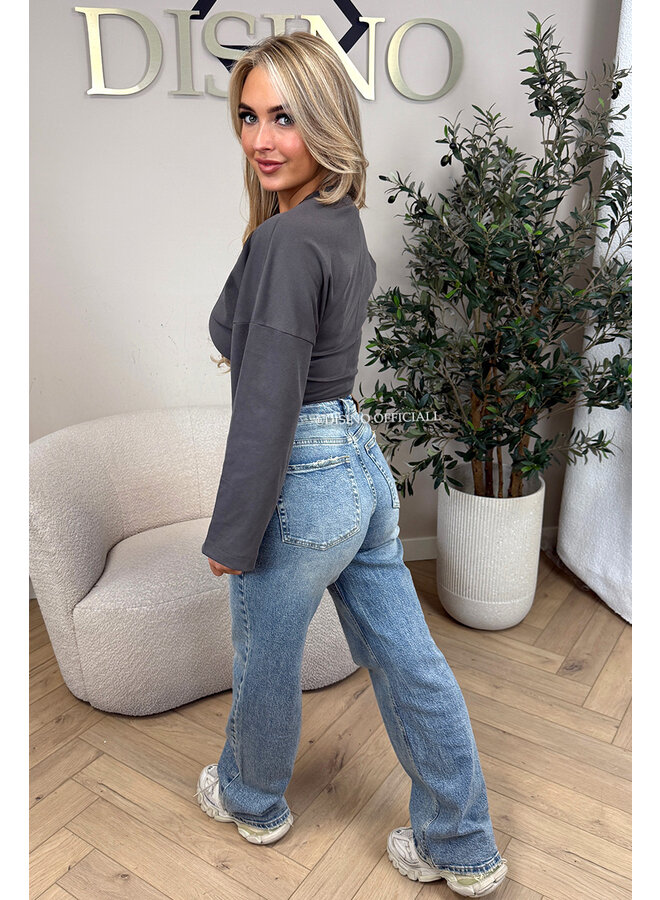 GREY - 'SNATCHED LONGSLEEVE' - PREMIUM QUALITY REDEFINED LONGSLEEVE TOP