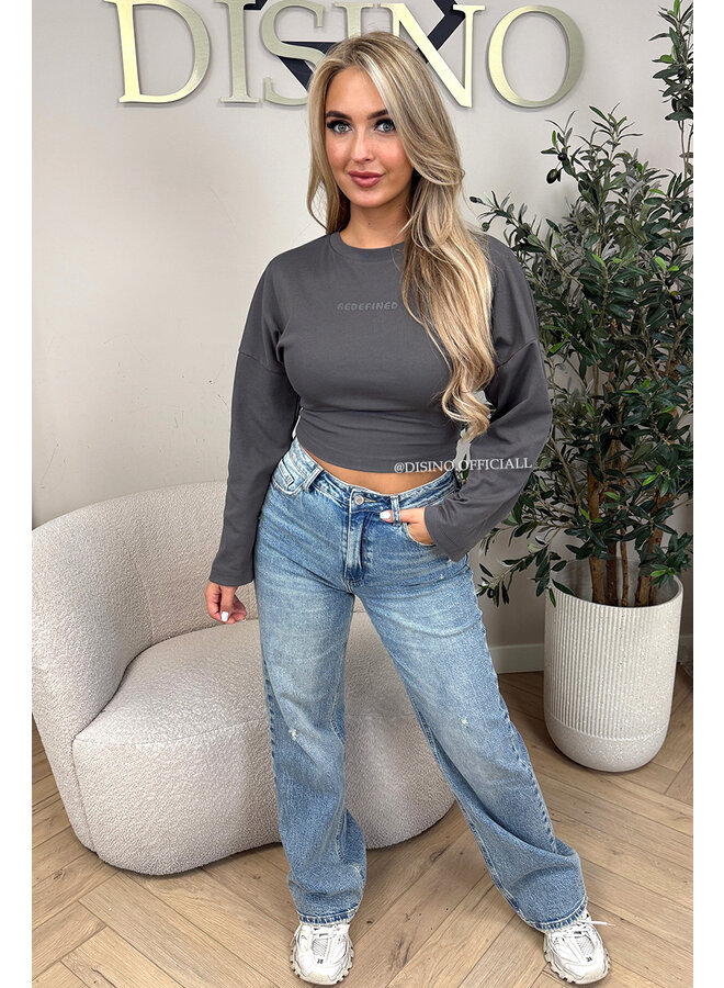 GREY - 'SNATCHED LONGSLEEVE' - PREMIUM QUALITY REDEFINED LONGSLEEVE TOP