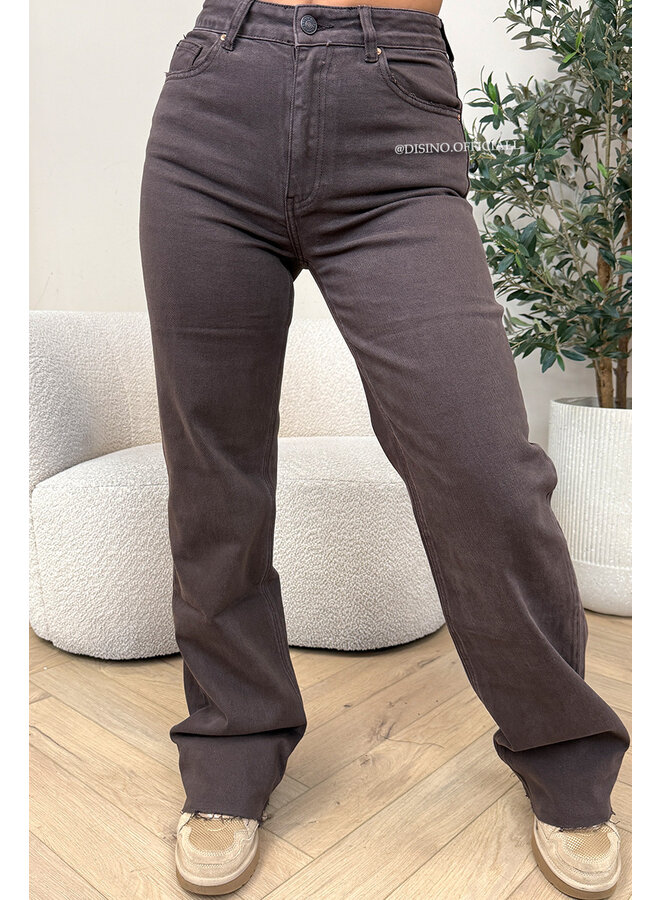CHOCO - 'VANCOUVER' - STRETCH EXTRA LONG WIDE LEG JEANS