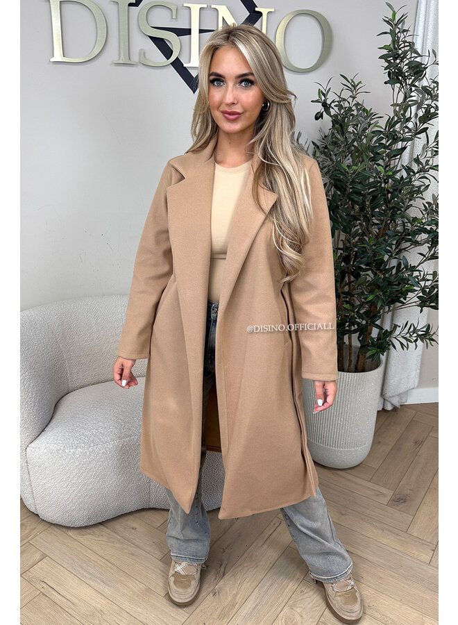 CAMEL - 'LAUREN' - CLASSY INSPIRED MANTEL JACKET