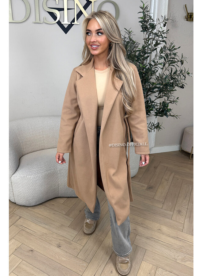 CAMEL - 'LAUREN' - CLASSY INSPIRED MANTEL JACKET