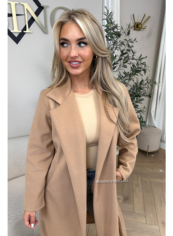 CAMEL - 'LAUREN' - CLASSY INSPIRED MANTEL JACKET