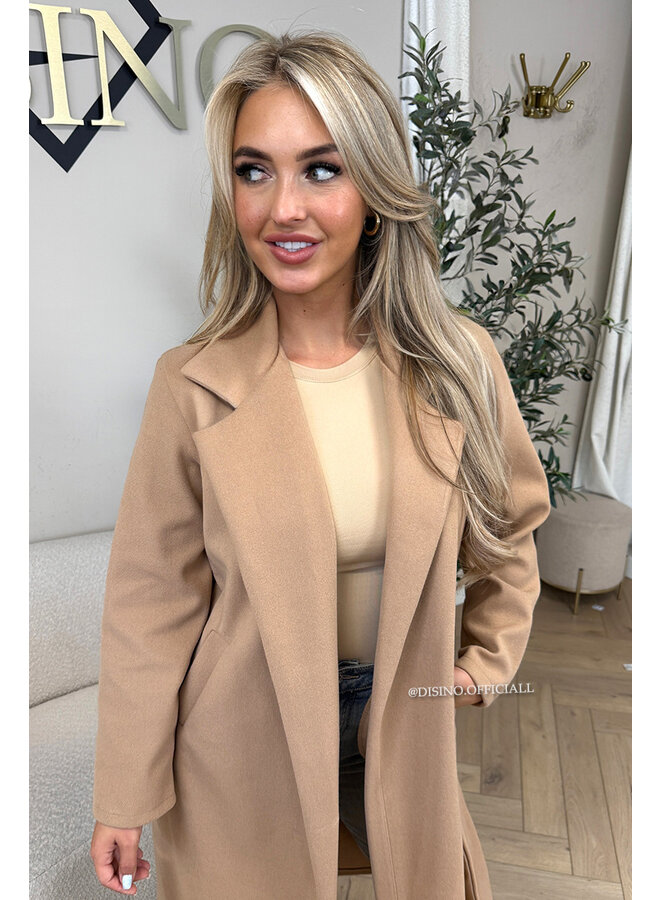 CAMEL - 'LAUREN' - CLASSY INSPIRED MANTEL JACKET