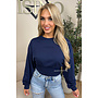 NAVY BLUE - 'SNATCHED SWEATER' - PREMIUM QUALITY REDEFINED SNATCHED SWEATER TOP