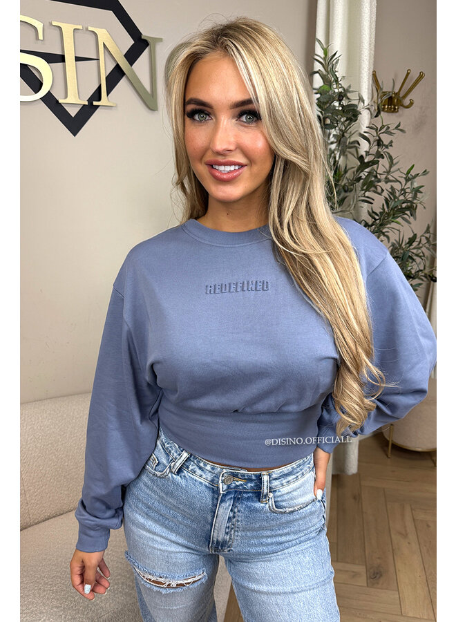 JEANS BLUE - 'SNATCHED SWEATER' - PREMIUM QUALITY REDEFINED SNATCHED SWEATER TOP