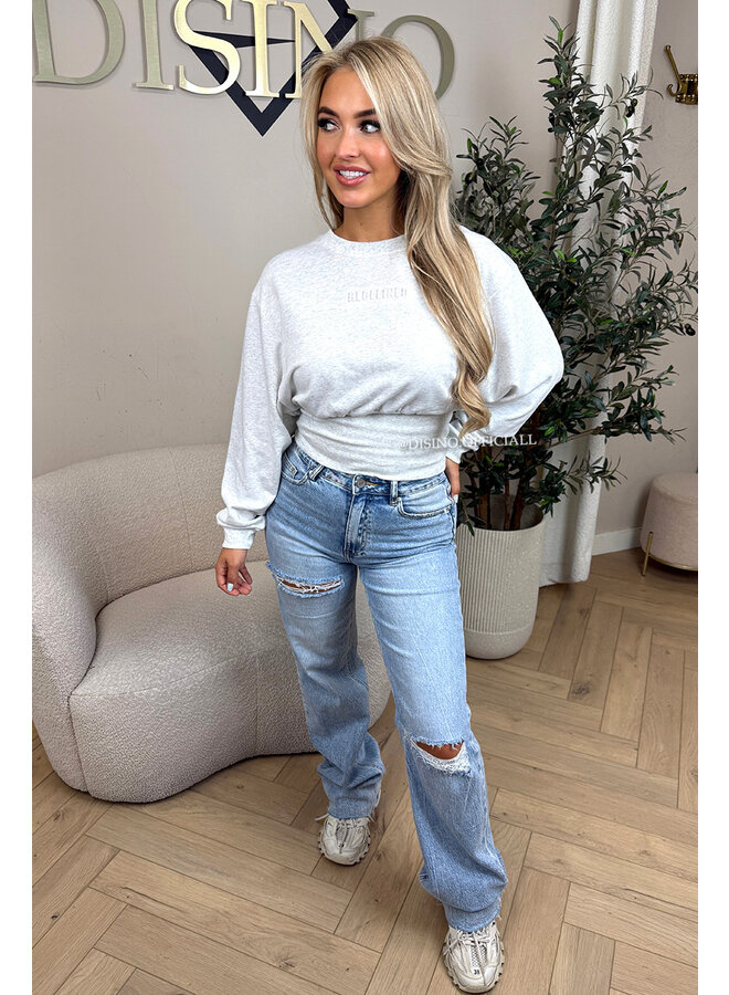 GREY - 'SNATCHED SWEATER' - PREMIUM QUALITY REDEFINED SNATCHED SWEATER TOP