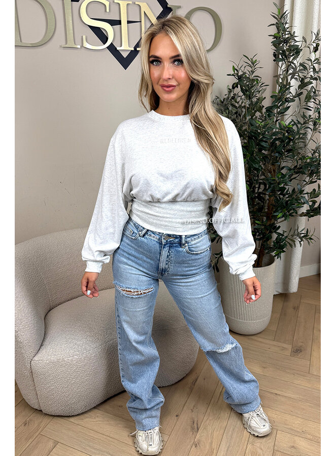 GREY - 'SNATCHED SWEATER' - PREMIUM QUALITY REDEFINED SNATCHED SWEATER TOP